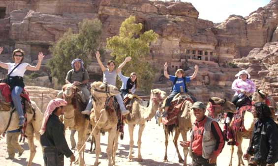 Riding Camels at Petra, Jordan Tours